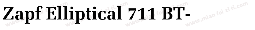 Zapf Elliptical 711 BT字体转换